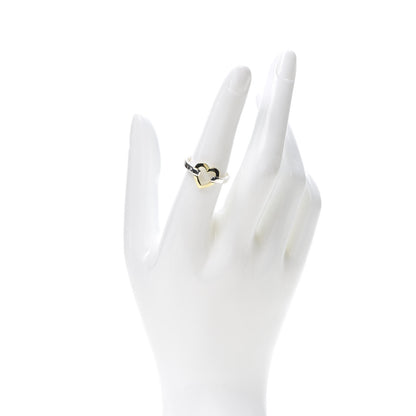 Tiffany Sterling Silver 18K Yellow Gold Open Heart Ring 54 6.75 2 of 5