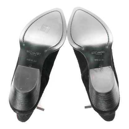 Saint Laurent Wool Crosta Lukas Zipped 40 Boots 42 Black 5 of 9