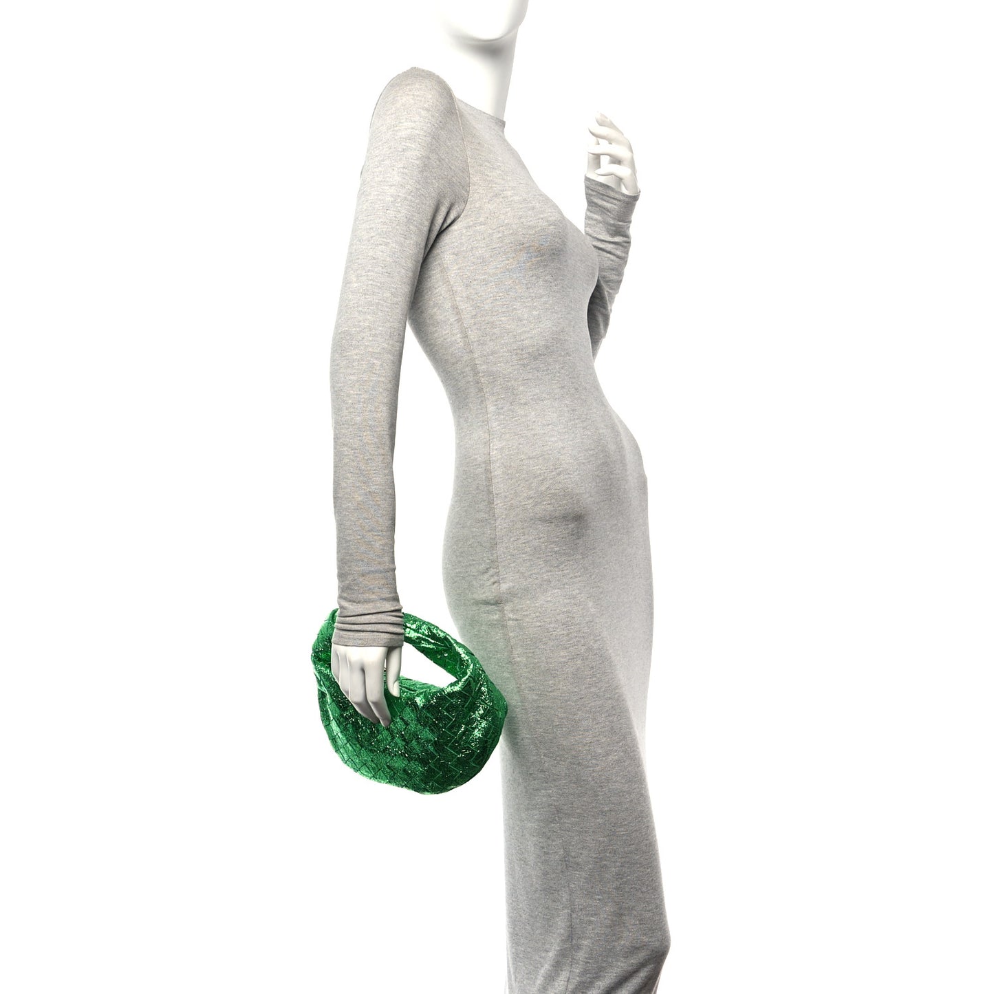 Metallic Nappa Intrecciato Mini Jodie Parakeet