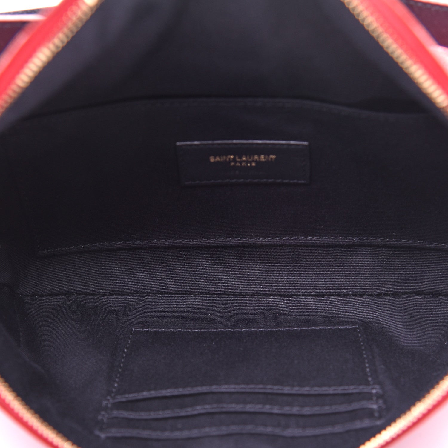 Saint Laurent Grain De Poudre Monogram Belt Bag Rouge Eros 6 of 13