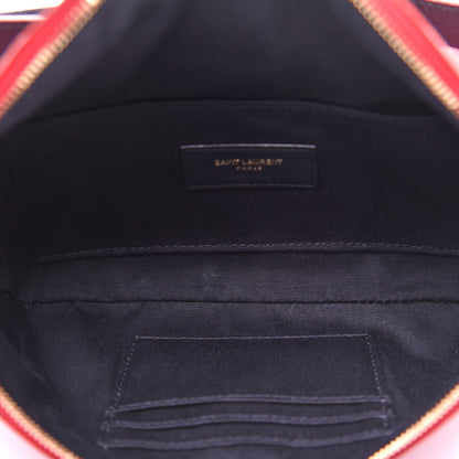 Saint Laurent Grain De Poudre Monogram Belt Bag Rouge Eros 6 of 13