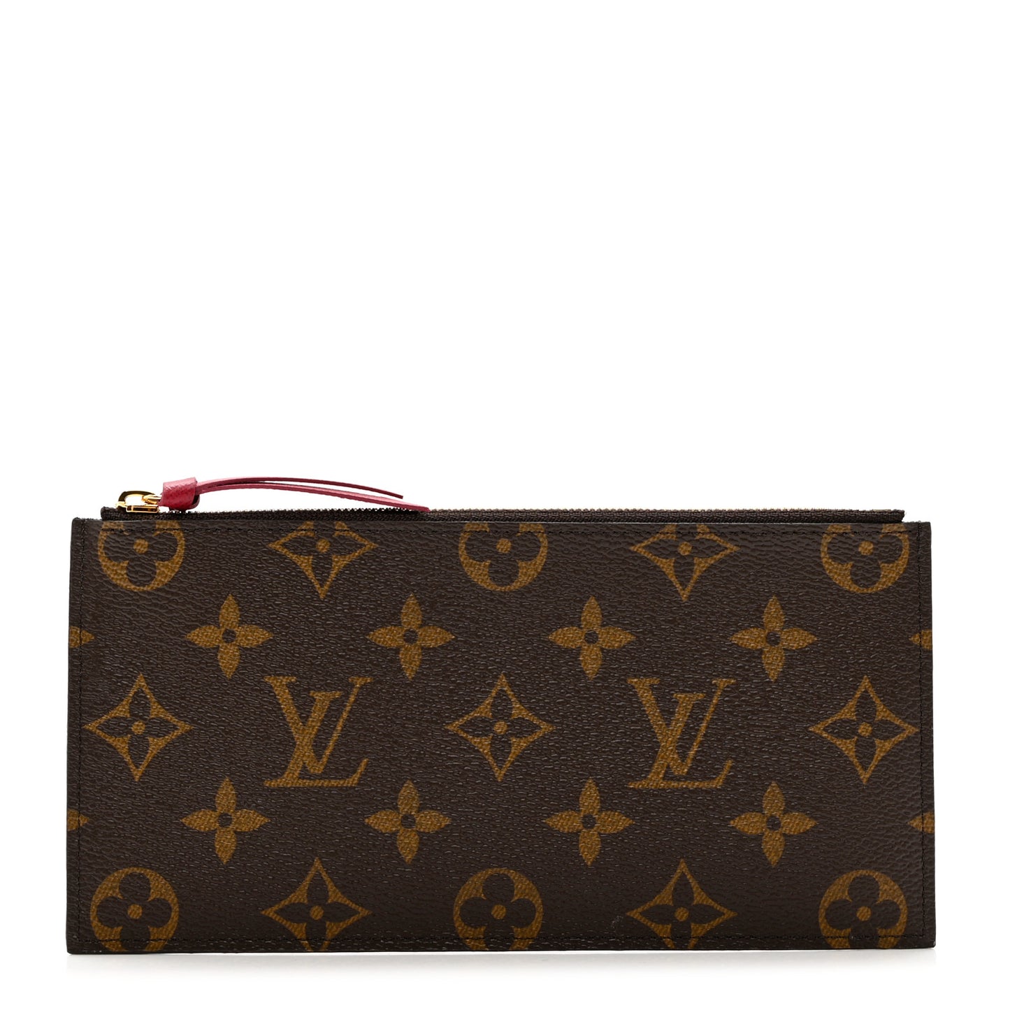 Monogram Felicie Chain Wallet Zippered Insert Fuchsia