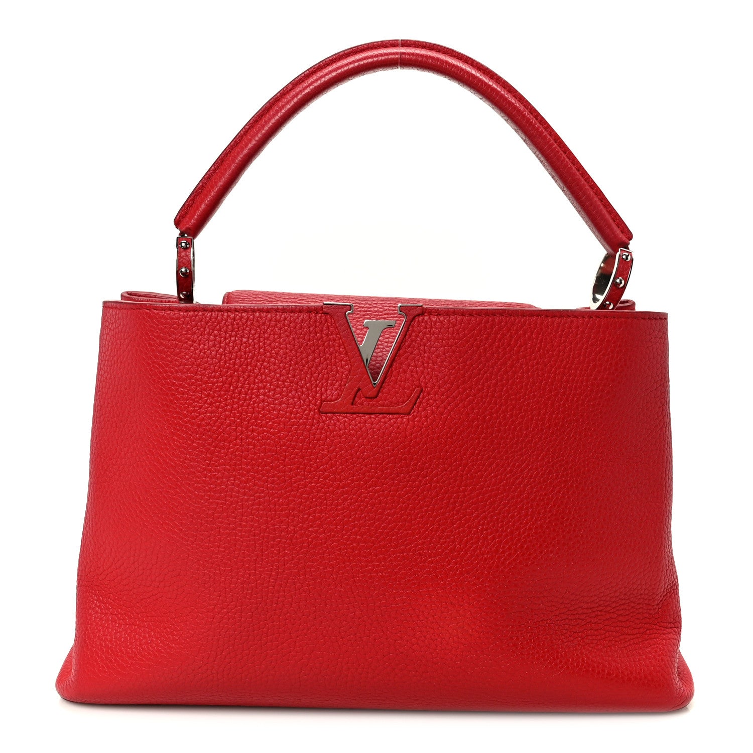 Louis Vuitton Taurillon Capucines MM  Coquelicot 1 of 8