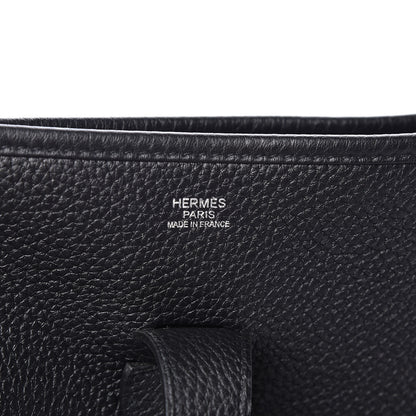 Hermes Taurillon Clemence Evelyne III GM Black 6 of 10