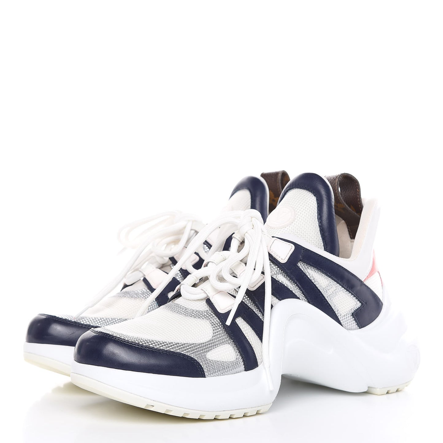 Calfskin Technical Nylon LV Archlight Sneaker 38 White