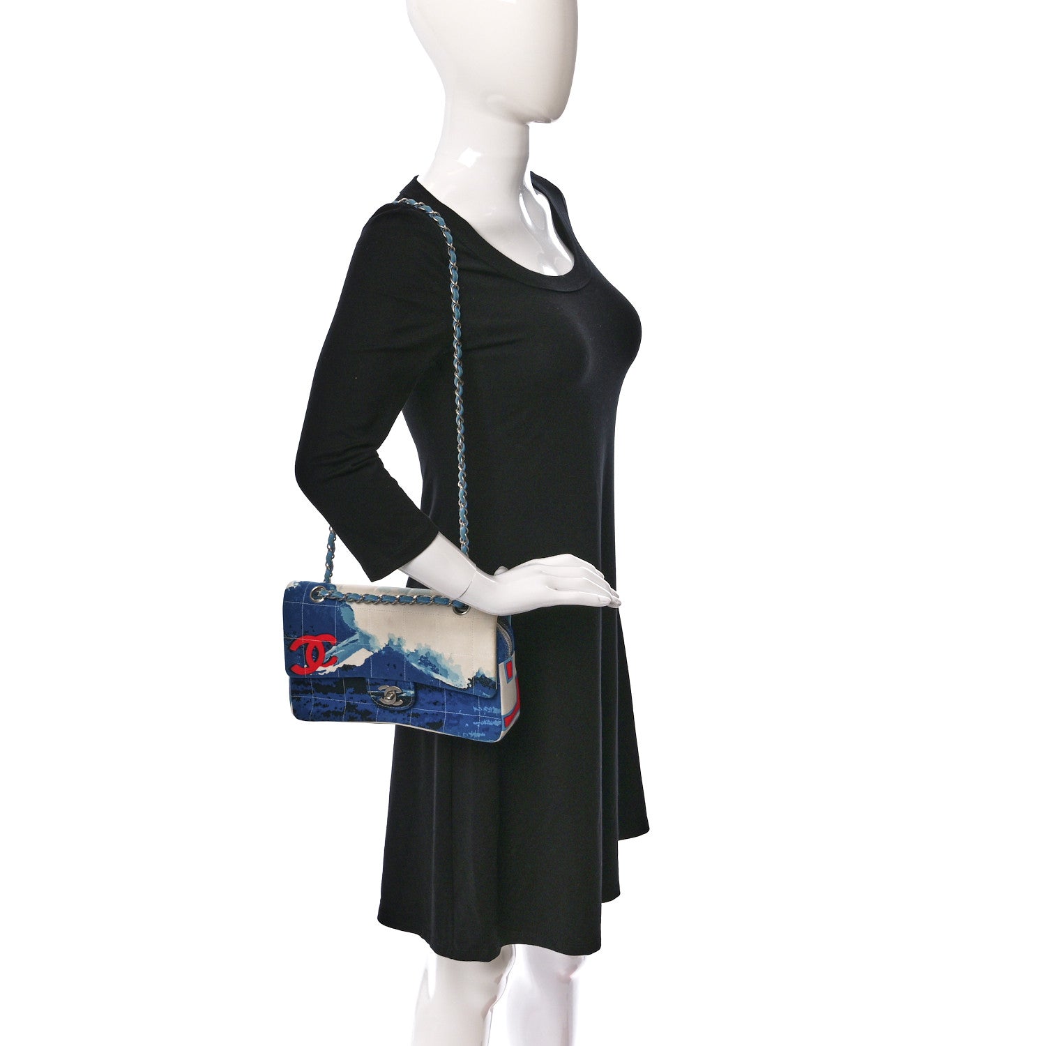 Chanel Canvas Square Quilted Surf Flap Multicolor 2 of 8