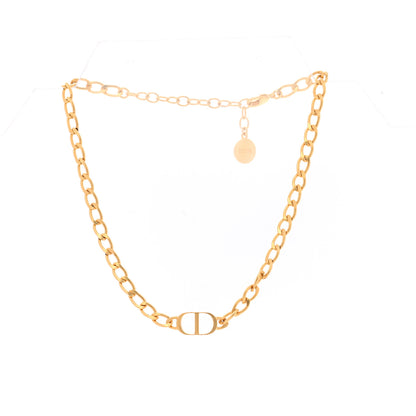 Christian Dior Metal Petit CD Choker Necklace Gold 3 of 6