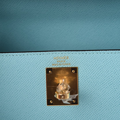 Hermes Epsom Kelly Sellier 28 Bleu Atoll 5 of 8