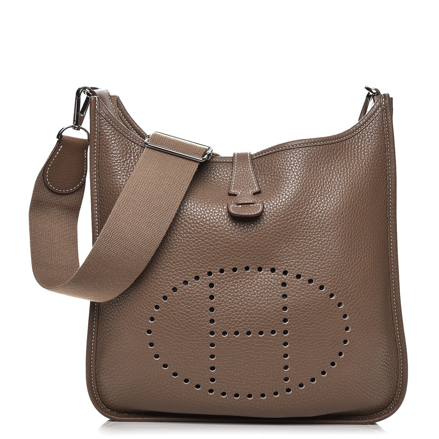 Hermes Taurillon Clemence Evelyne III PM Etoupe 223764 – FASHIONPHILE