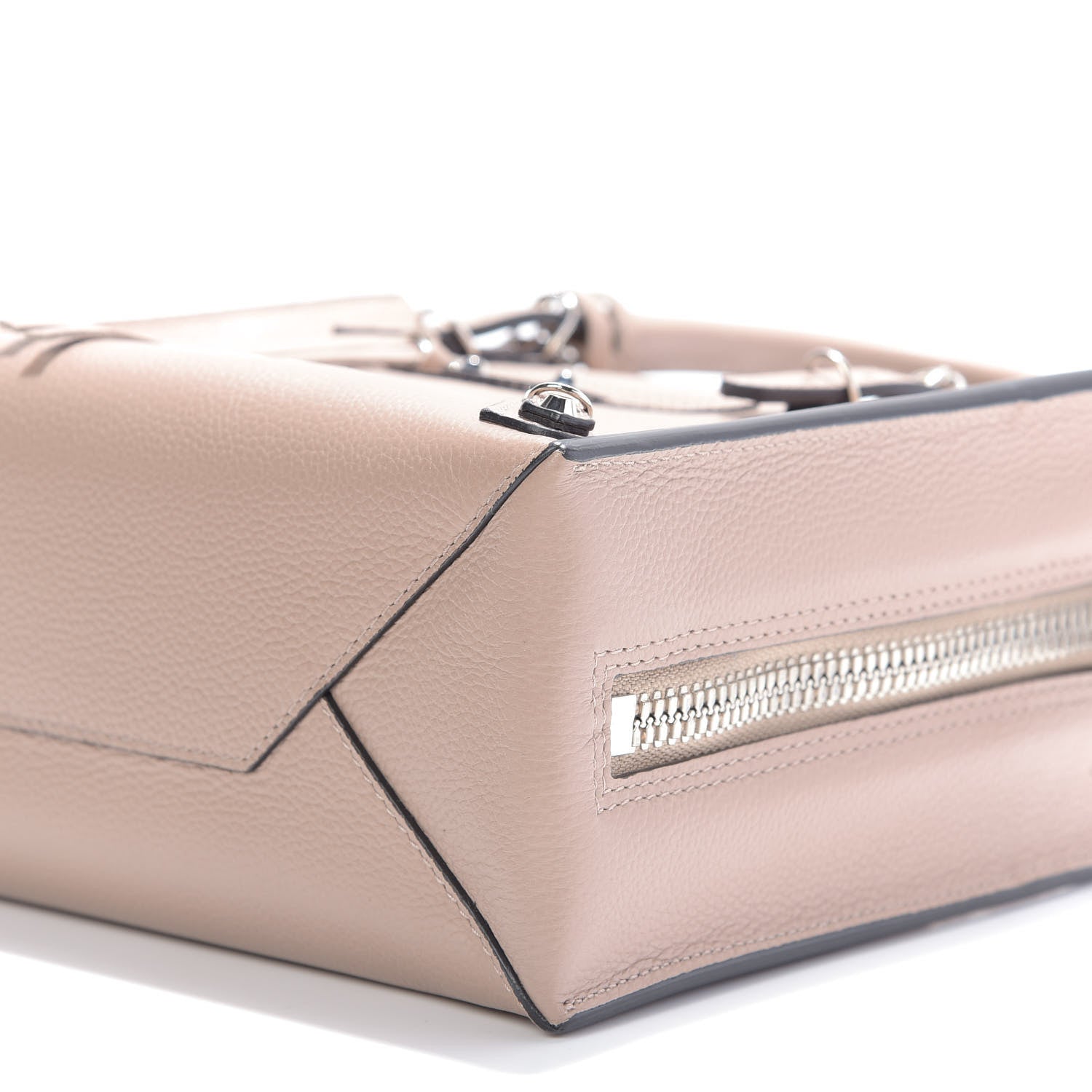 Balenciaga Grained Calfskin Papier Mini A4 Zip Around Tote Beige 8 of 10