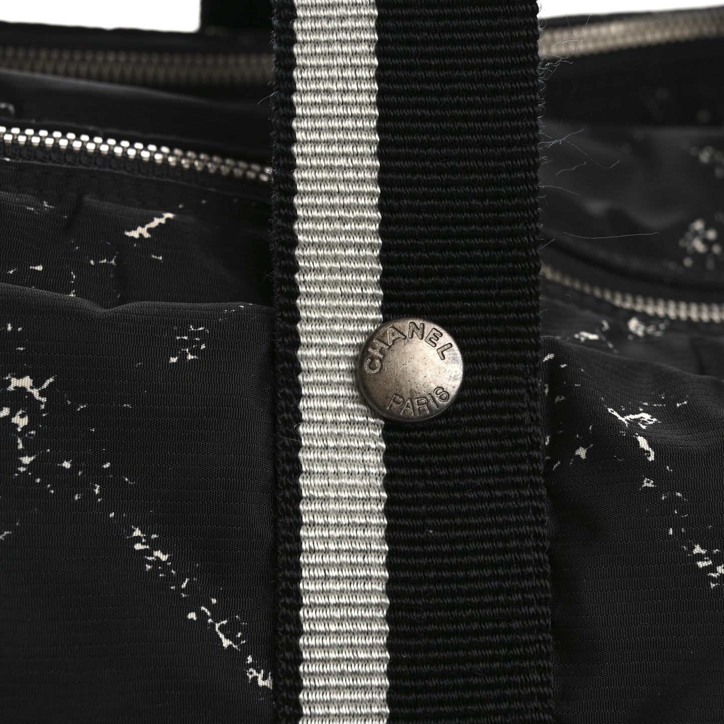 Nylon Large Travel Duffle Bag Black
