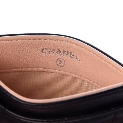 Chanel Lambskin Camellia Embossed Card Holder Black 6 of 9