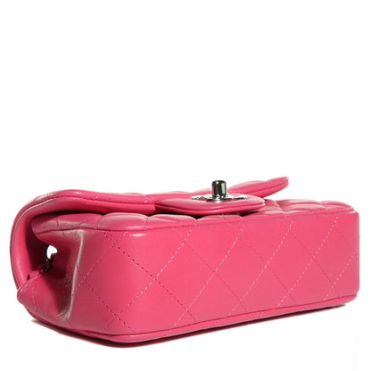 Chanel Lambskin Quilted Extra Mini Flap Dark Pink 4 of 9