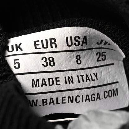 Balenciaga Knit Womens Speed Lace Up Graffiti Sneakers 38 Black White 6 of 8