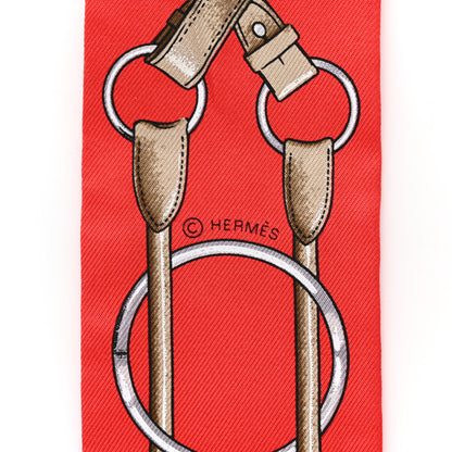 Hermes Silk Jumping Twilly Rouge Vif Caramel 4 of 4