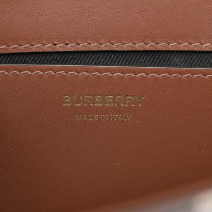Burberry Calfskin Giant Check E-Canvas Note Crossbody Bag Dark Birch Brown 6 of 13