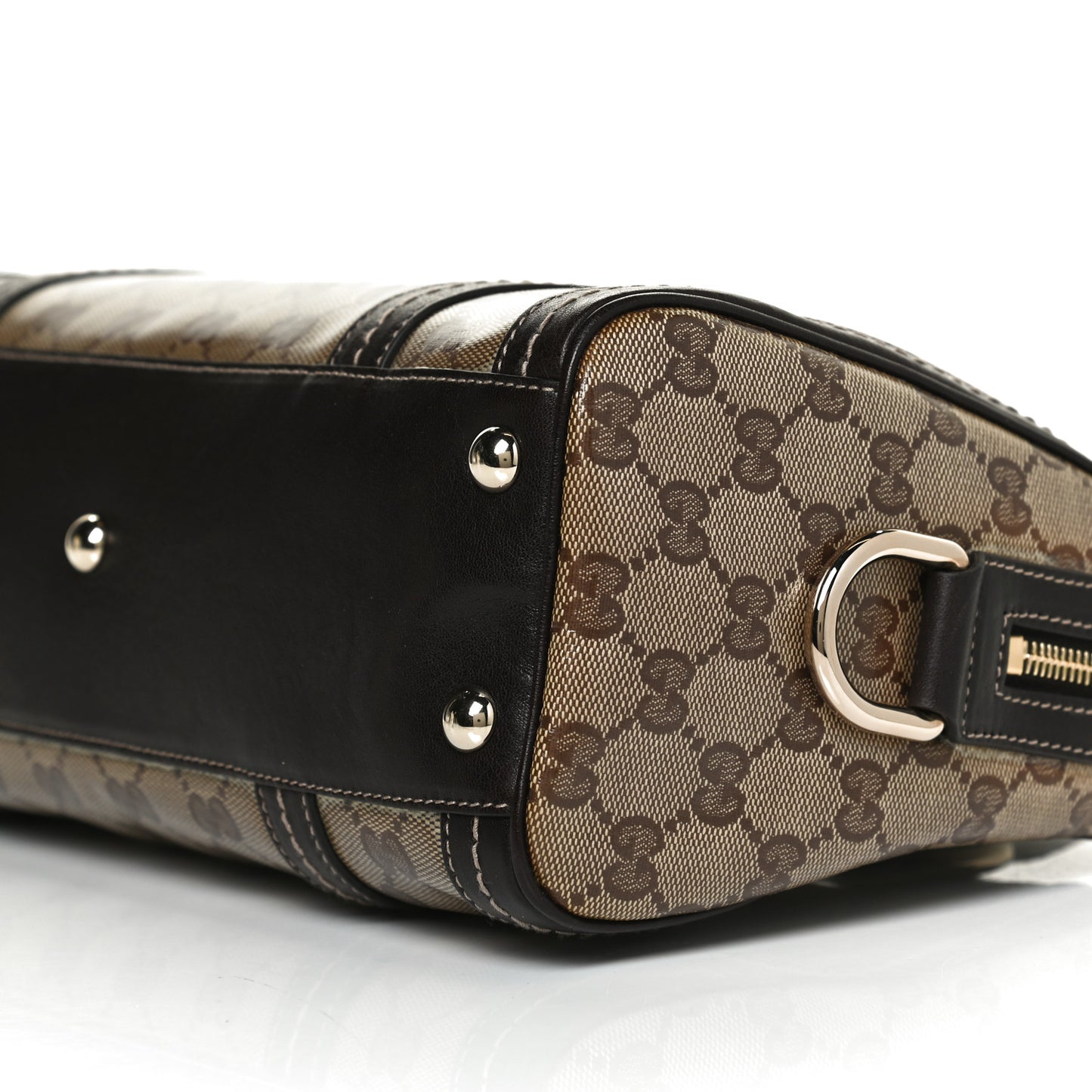 Crystal Monogram Duchessa Boston Bag Brown