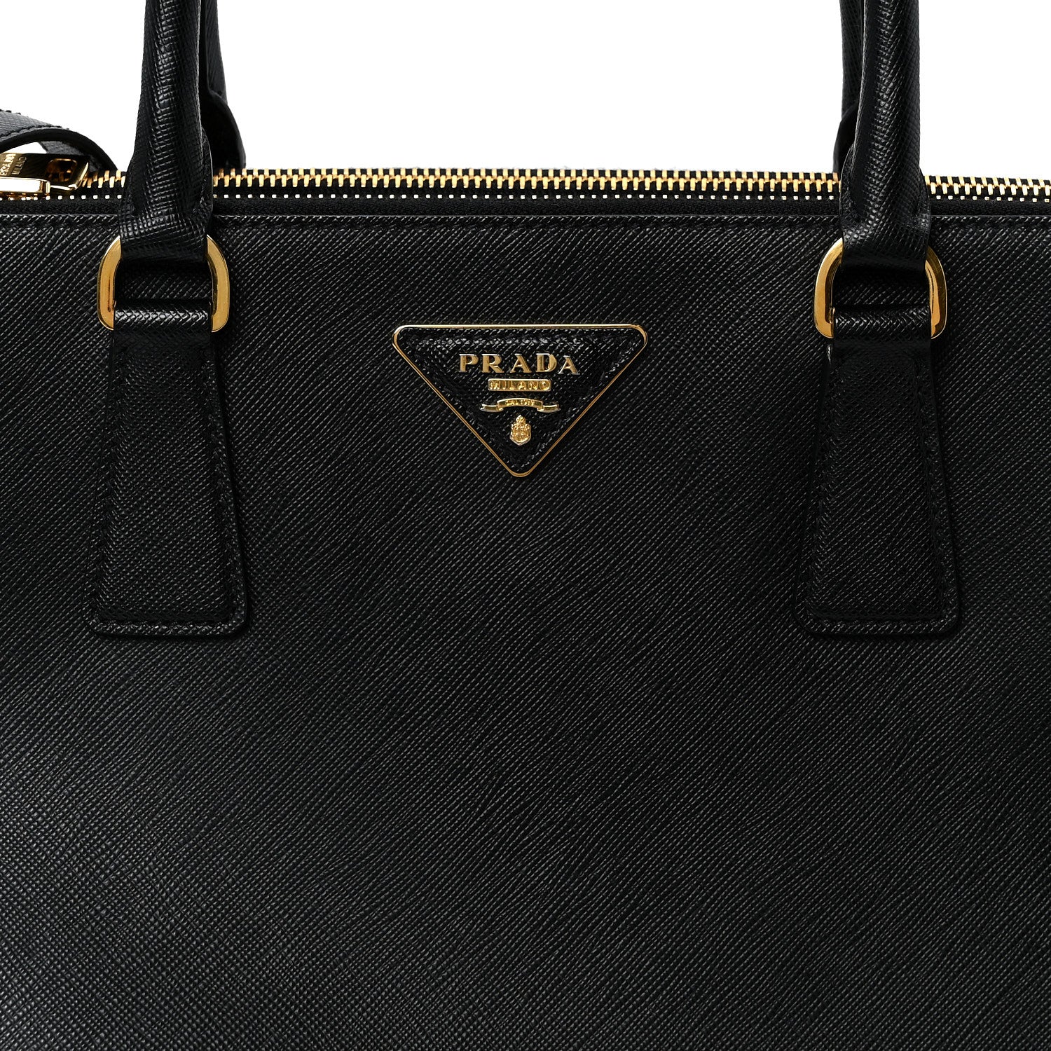 Prada Saffiano Medium Galleria Double Zip Tote Black 7 of 9