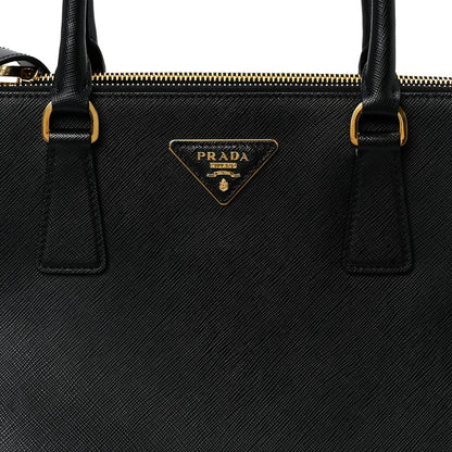 Prada Saffiano Medium Galleria Double Zip Tote Black 7 of 9