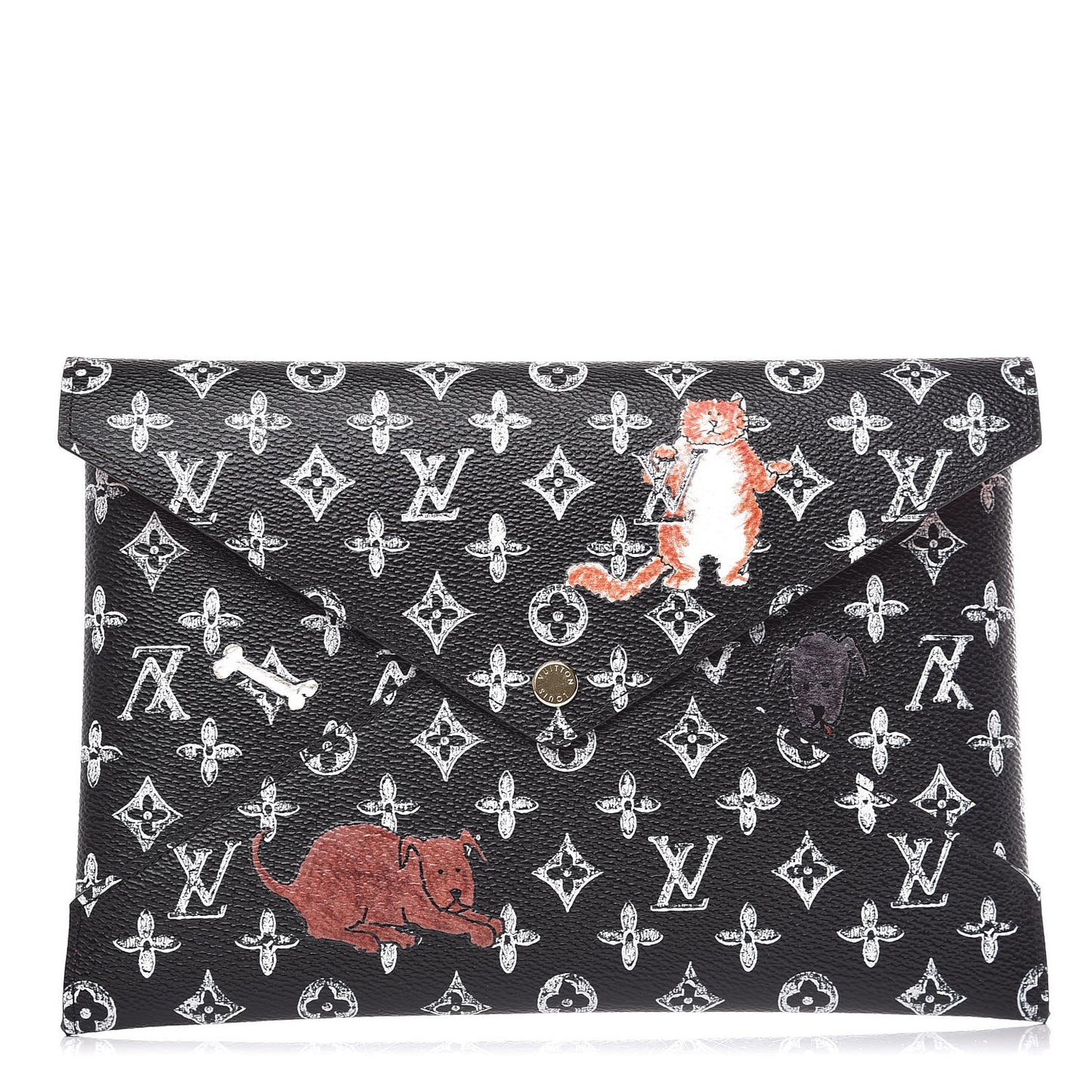 Catogram Large Kirigami Pochette Black