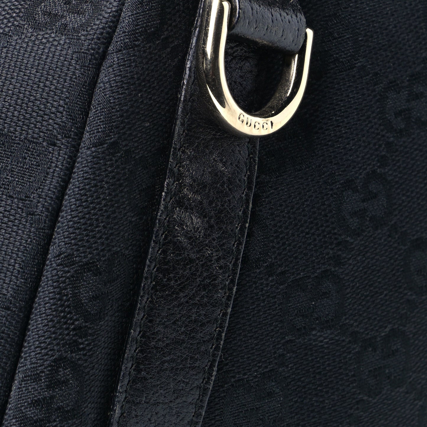Monogram Medium Abbey Shoulder Bag Black