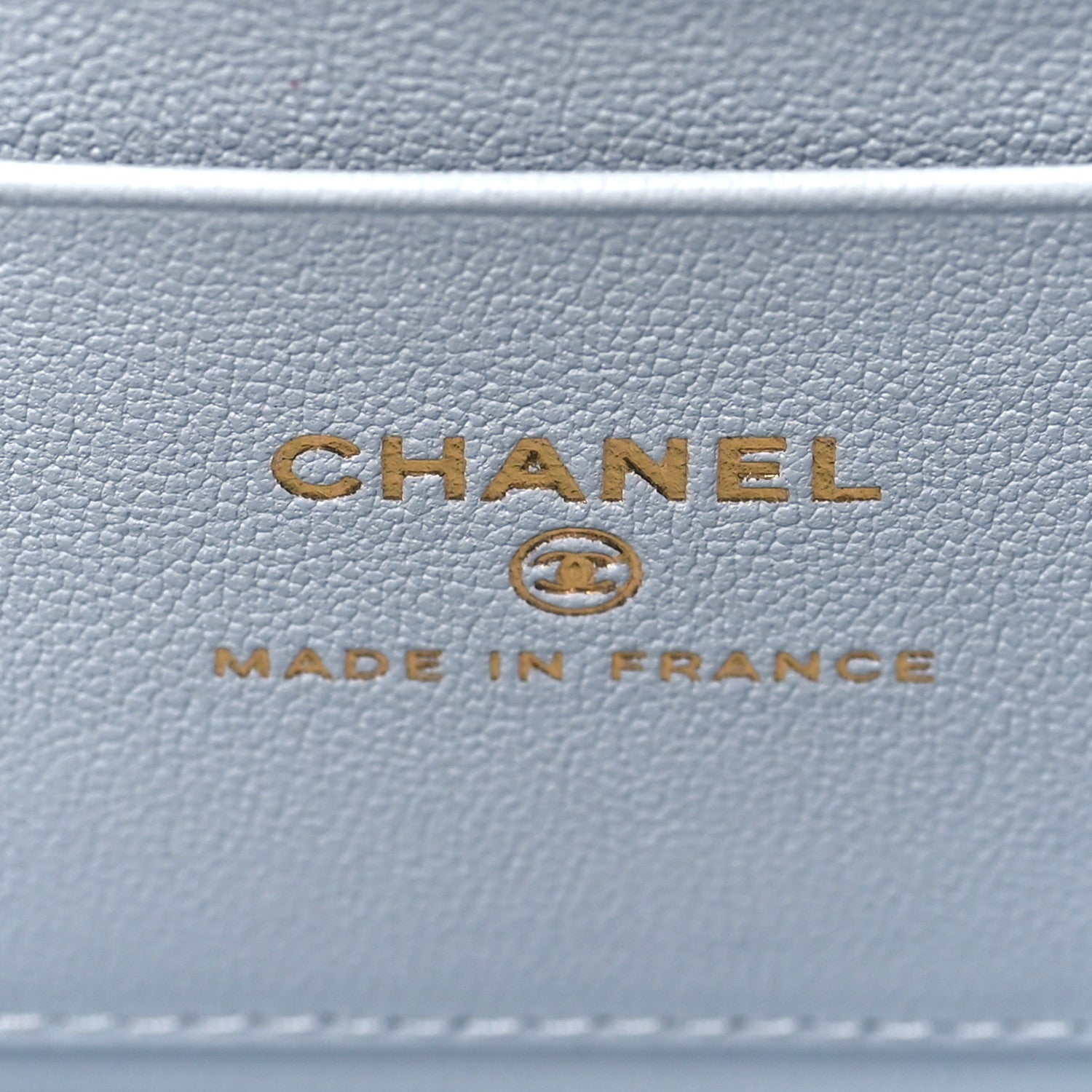 Chanel Lambskin Quilted Small CC Vanity Case With Chain Light Blue 6 of 11