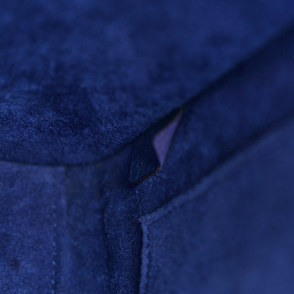 Celine Drummed Calfskin Nano Luggage Indigo 7 of 11