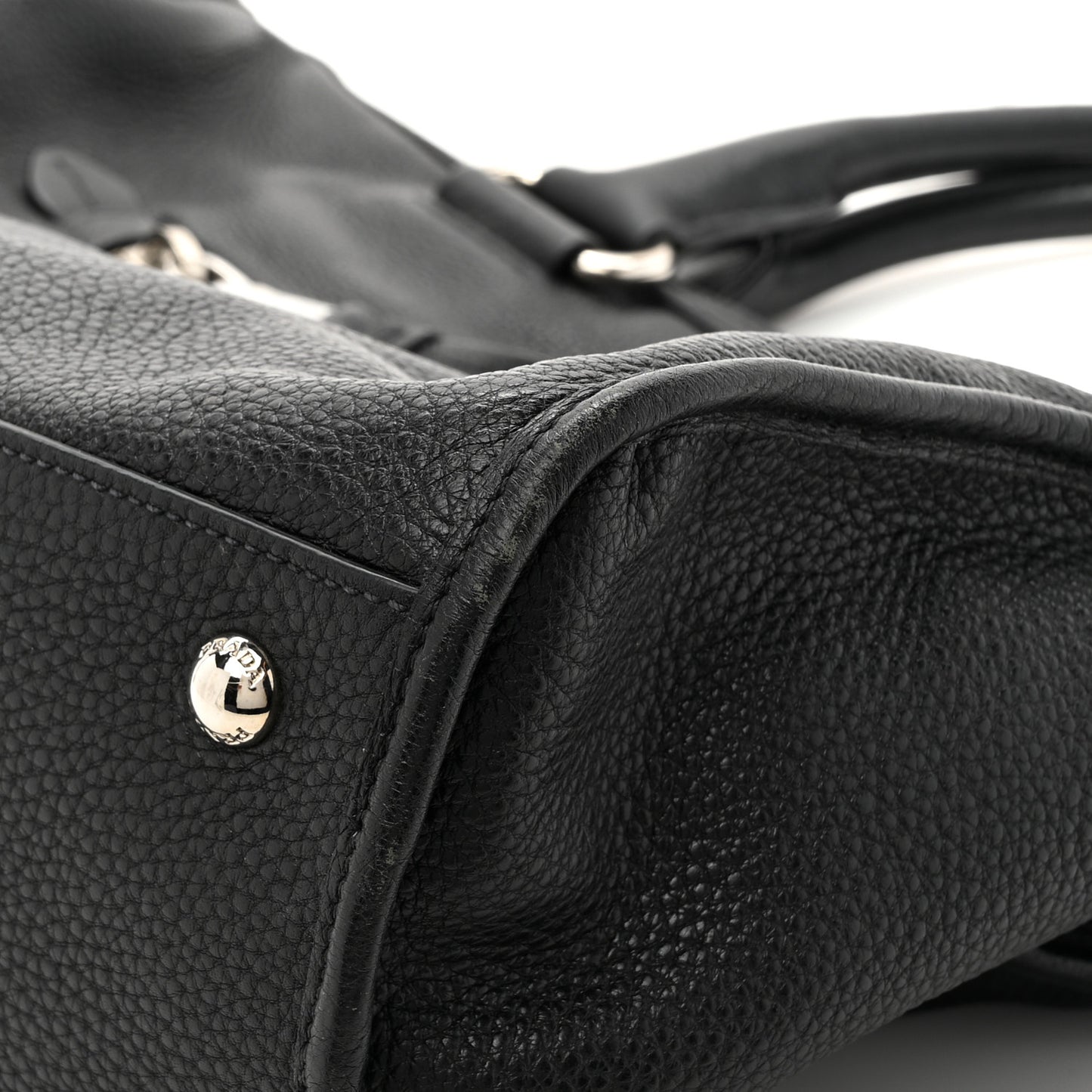 Vitello Phenix Shopping Satchel Black