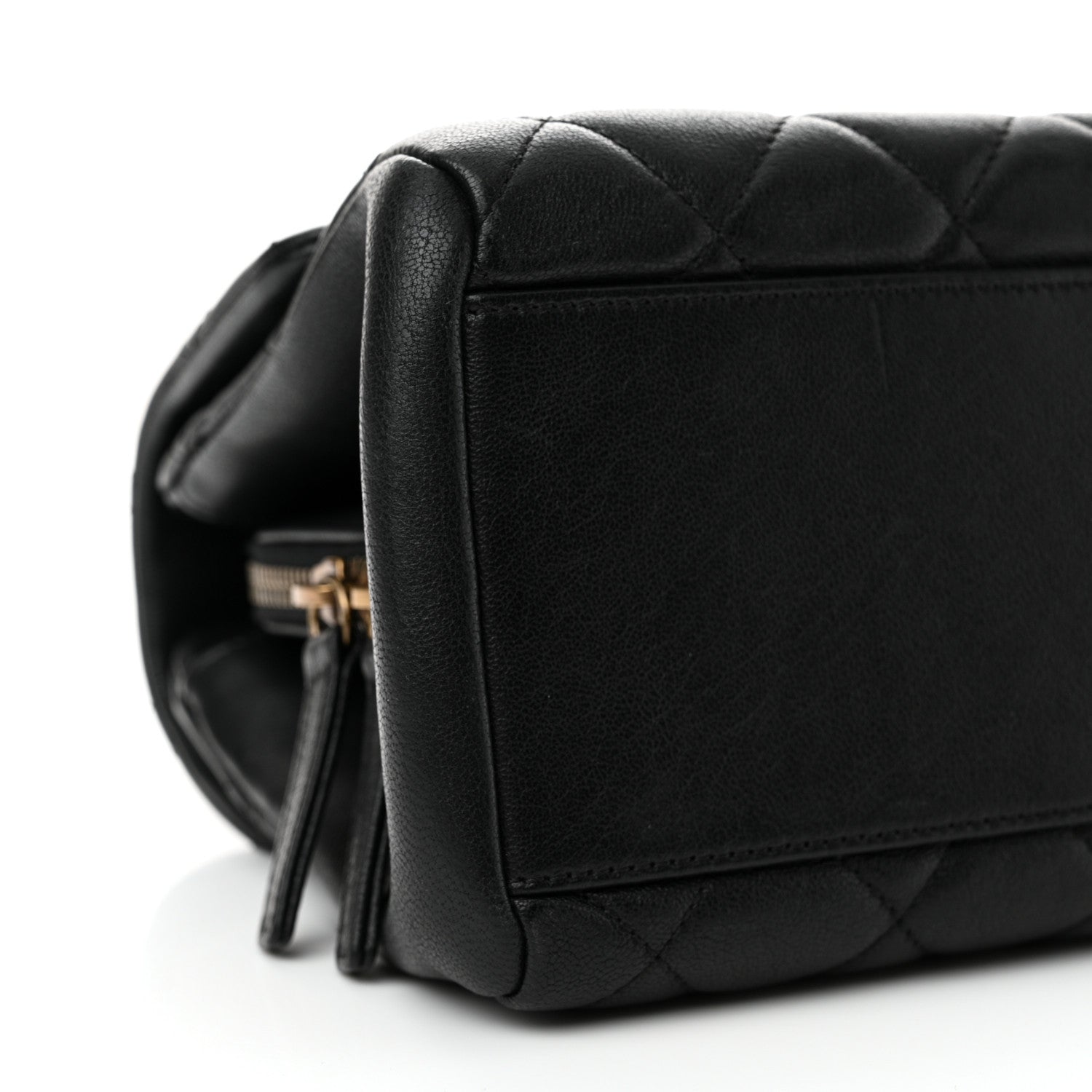 Chanel Shiny Sheepskin Quilted Small Trapezio Flap Black 9 of 15