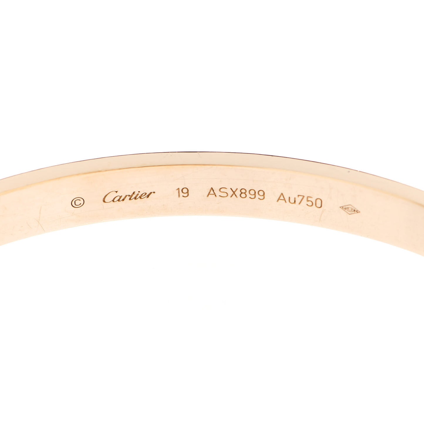 18K Yellow Gold LOVE Bracelet 19