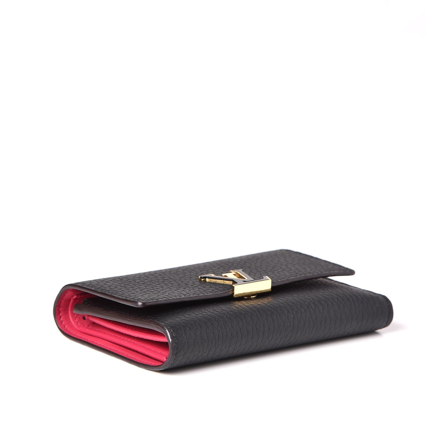 Taurillon Capucines Compact Wallet Black