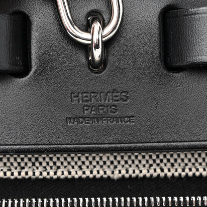 Hermes Toile H Berline Vache Hunter Herbag Zip PM 31 Black Ecru 6 of 12