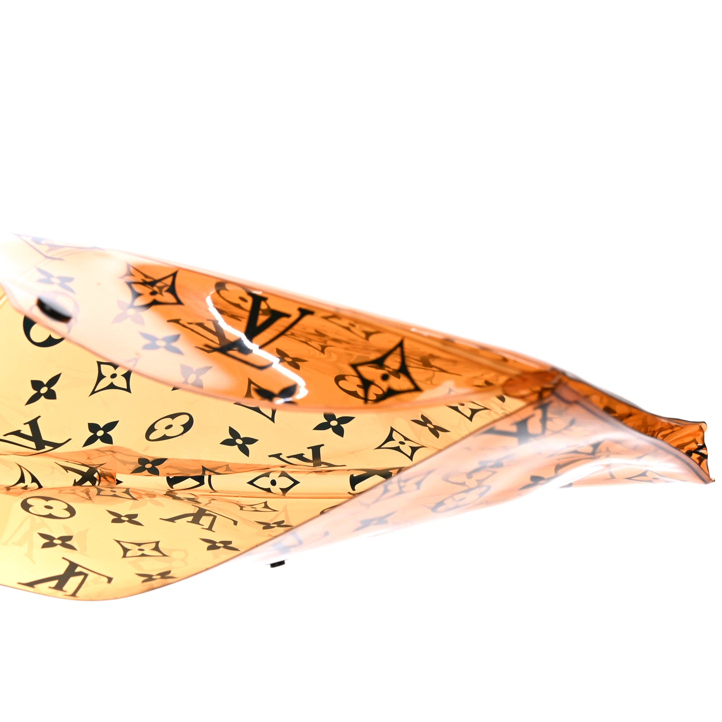 PVC Monogram Printed Envelope Pouch Orange