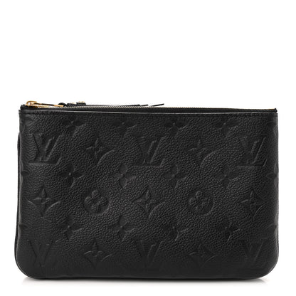 Louis Vuitton Empreinte Double Zip Pochette Black 1 of 11