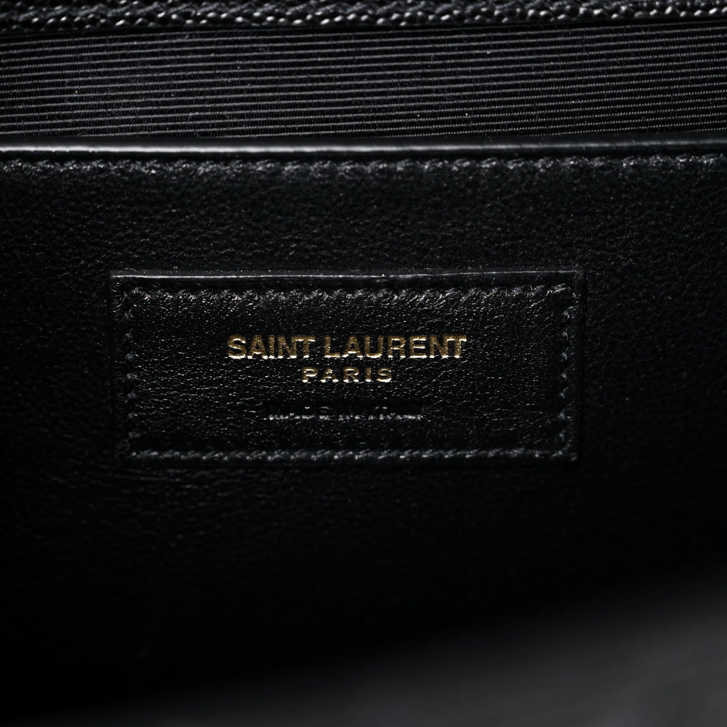 Saint Laurent Grain De Poudre Textured Mixed Matelasse Triquilt Medium Monogram Satchel Black 6 of 8