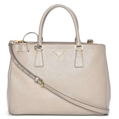 Prada Saffiano Medium Galleria Double Zip Tote Pomice 1 of 10