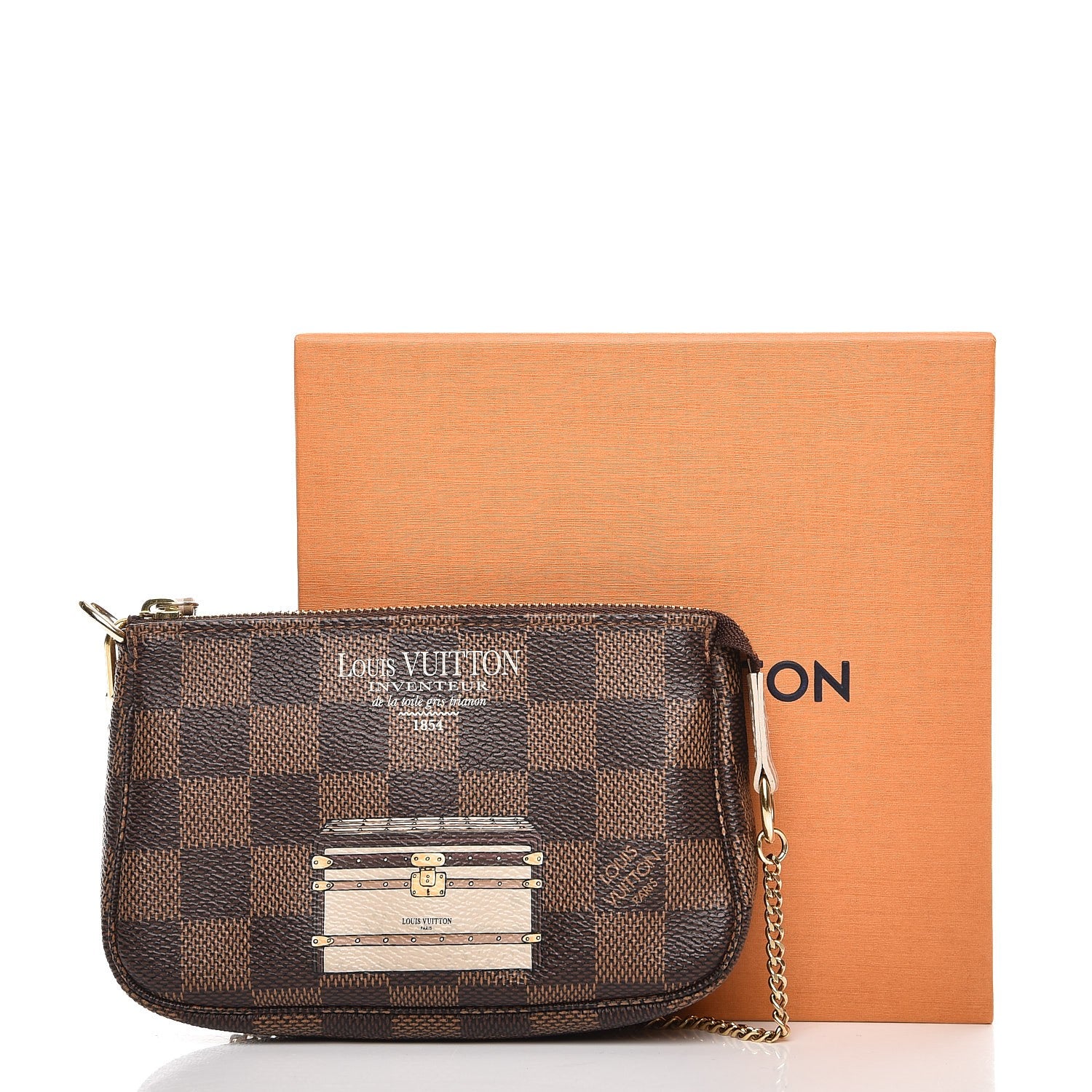 Louis Vuitton Damier Ebene Trunks and Locks Mini Pochette Accessories 8 of 8