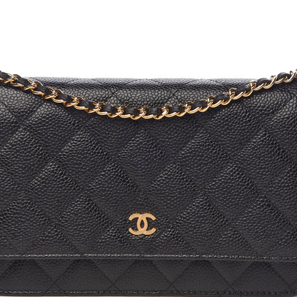 Chanel Caviar Quilted Wallet On Chain WOC Black 9 of 13