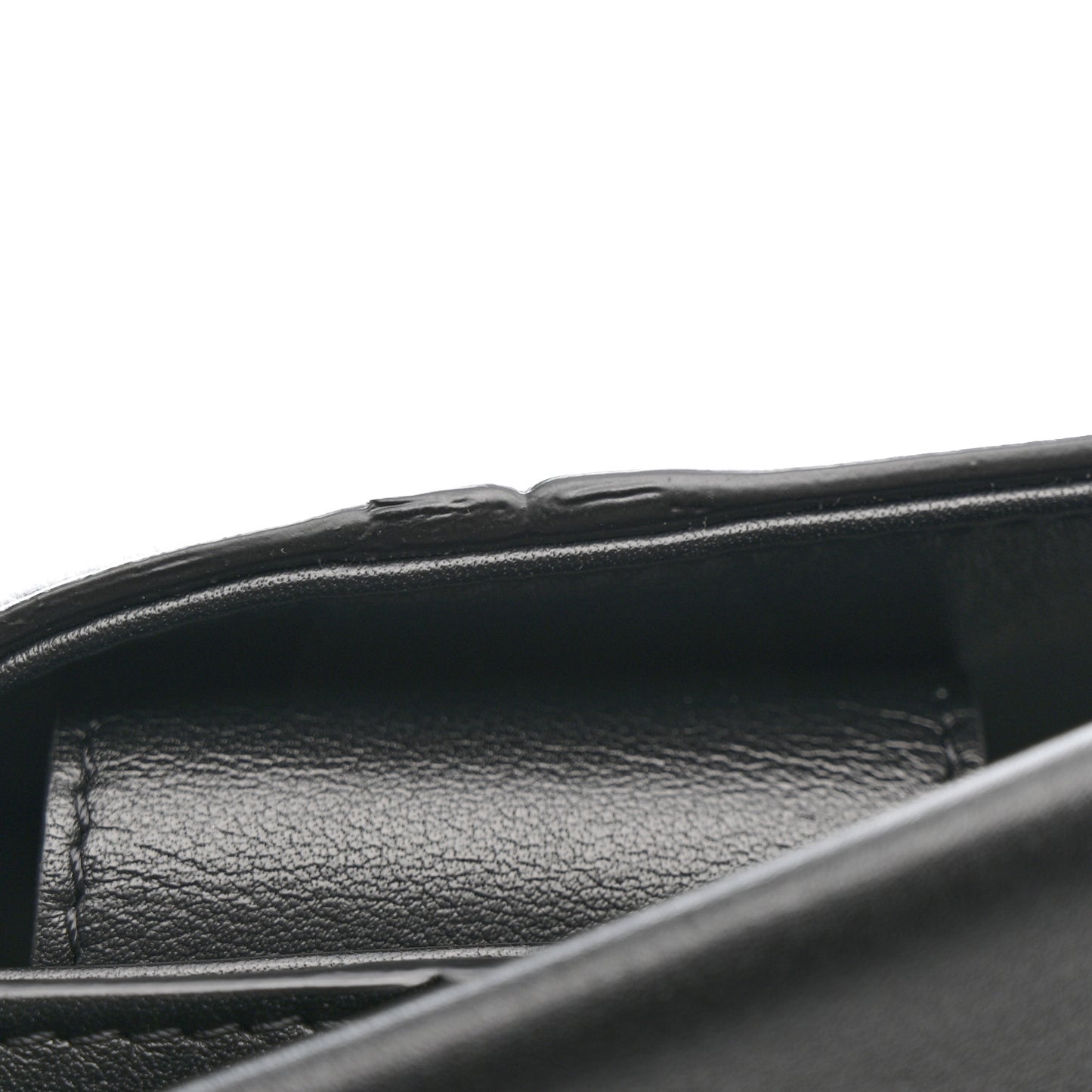 Calfskin Stitched Large Shopping Bag Black