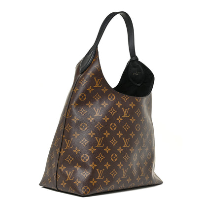 Louis Vuitton Monogram Flower Hobo Black 3 of 17