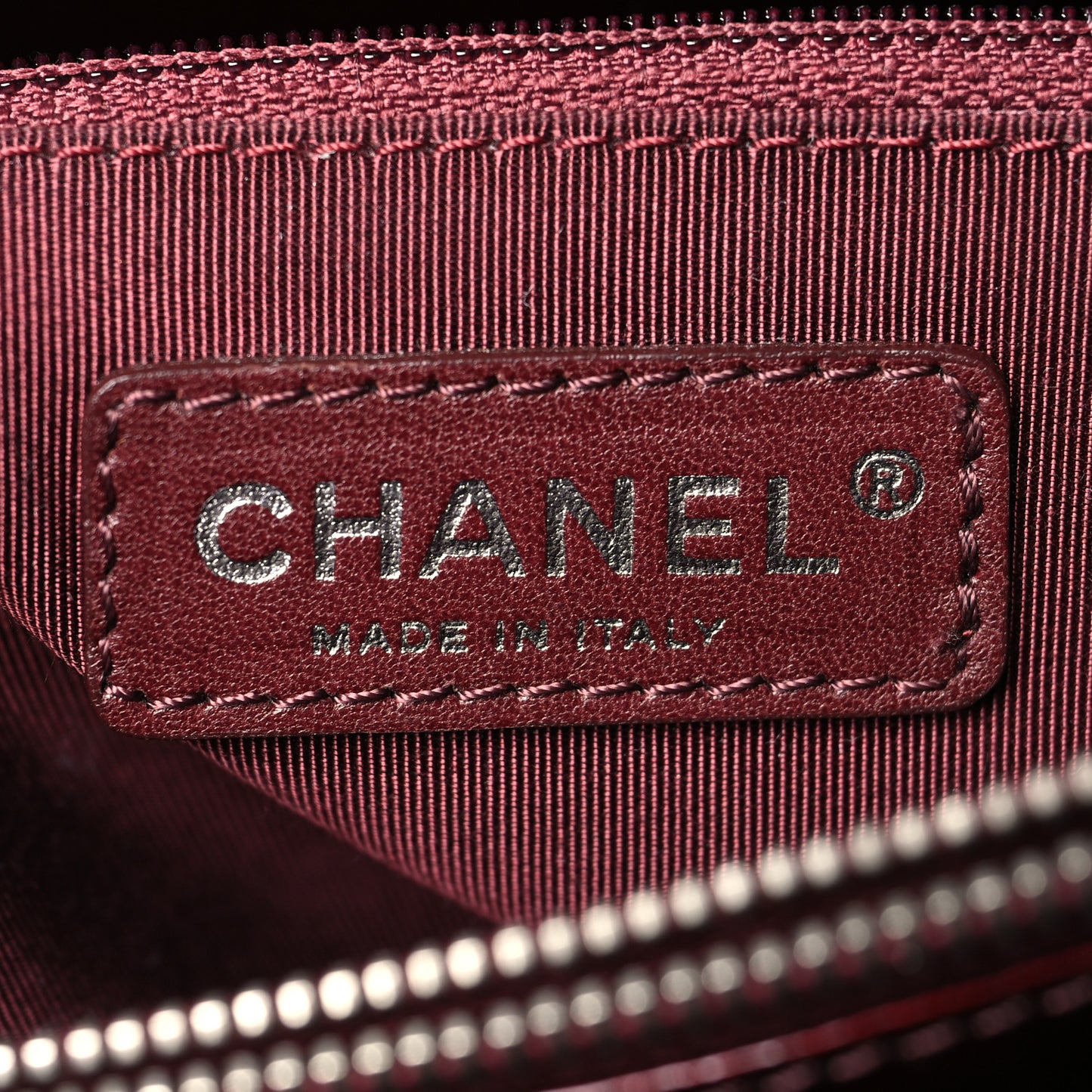 Patent Quilted Grand Shopping Tote GST Dark Bordeaux