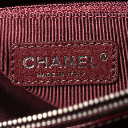 Chanel Patent Quilted Grand Shopping Tote GST Dark Bordeaux 6 of 11
