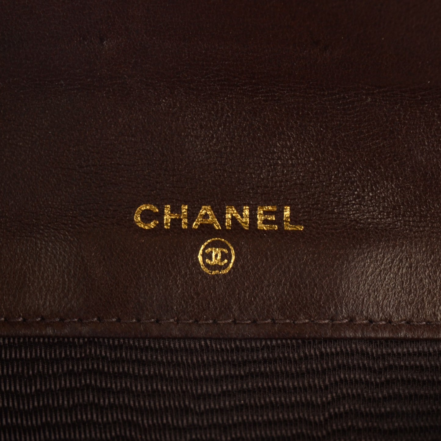 Lambskin Stitched Compact French Wallet Brown