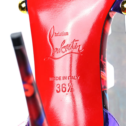 Christian Louboutin Patent Embellished Goldora Disco 100 Sandals 36.5 Multicolor 7 of 8