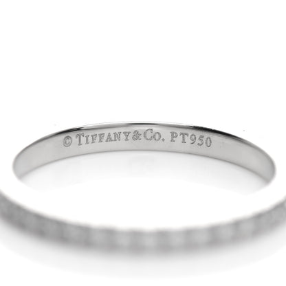 Tiffany Platinum Diamond .34ctw Soleste Eternity Band Ring 52 6 4 of 5