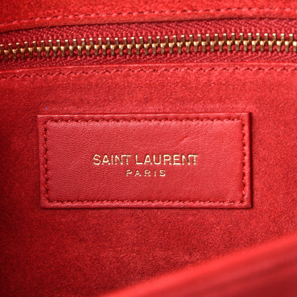 Saint Laurent Calfskin Classic Y Satchel Red 6 of 9