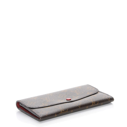 Louis Vuitton Monogram Emilie Wallet Red 4 of 7