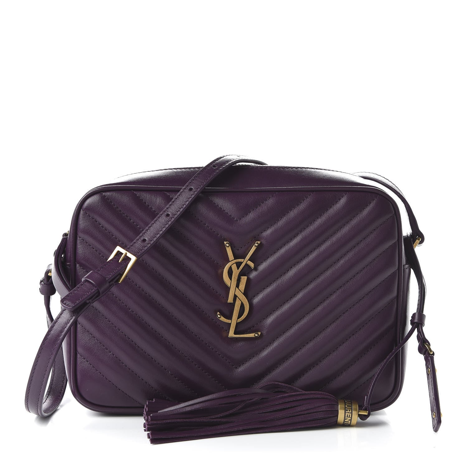 Saint Laurent Calfskin Matelasse Monogram Lou Camera Bag Purple 1 of 9