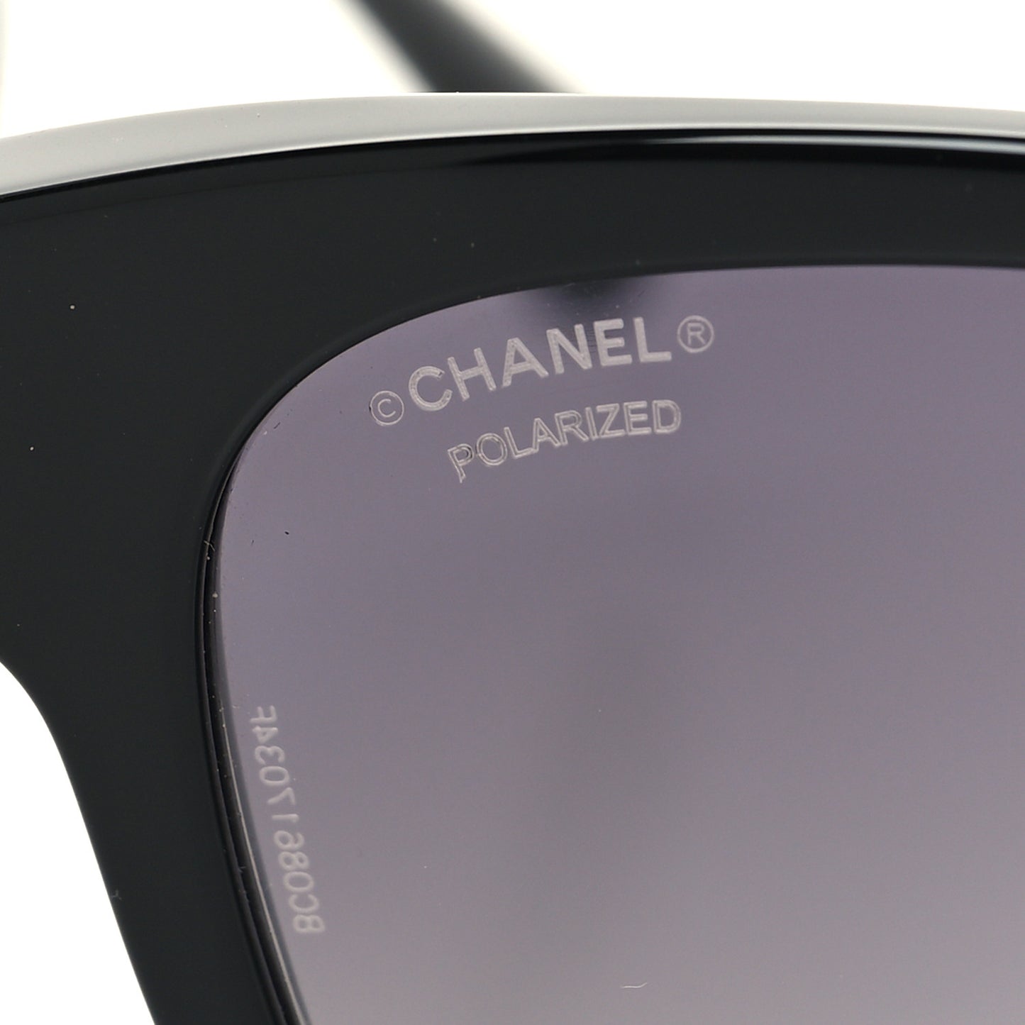 Acetate Polarized Pearl CC Square Sunglasses 5482-H-A Black