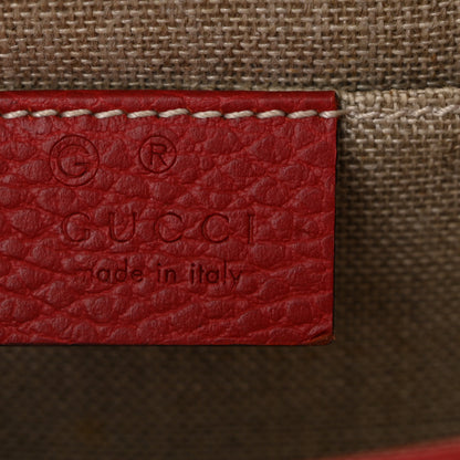 Gucci Dollar Calfskin Small Interlocking G Shoulder Bag Red 6 of 16